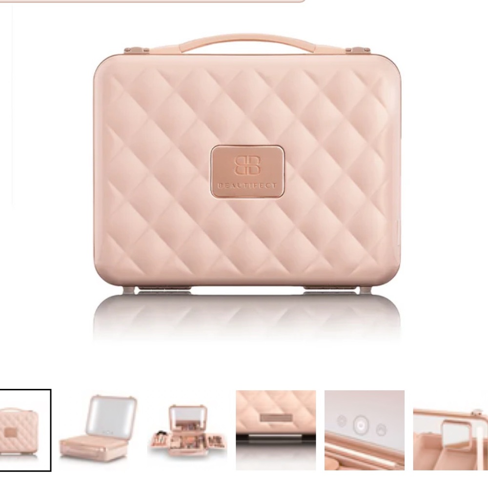 Beautifect Quilted Makeup Case Nude